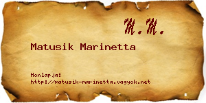 Matusik Marinetta névjegykártya