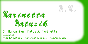 marinetta matusik business card